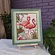  Cross stitch a Pair of Flamingo Picture, Pictures, Chelyabinsk,  Фото №1