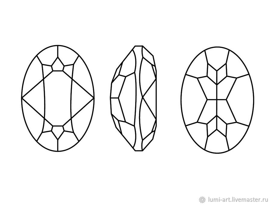 Овал огранка схема