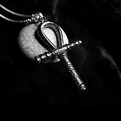 Украшения handmade. Livemaster - original item Ankh with the eye of the Mountain — steel pendant on a chain. Handmade.