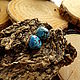 Poussettes with turquoise. Earrings. Vedic studio «IN AETERNUM». My Livemaster. Фото №4