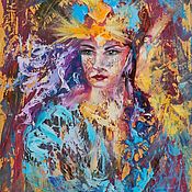 Картины и панно handmade. Livemaster - original item Oil painting of the goddess of beauty and love 