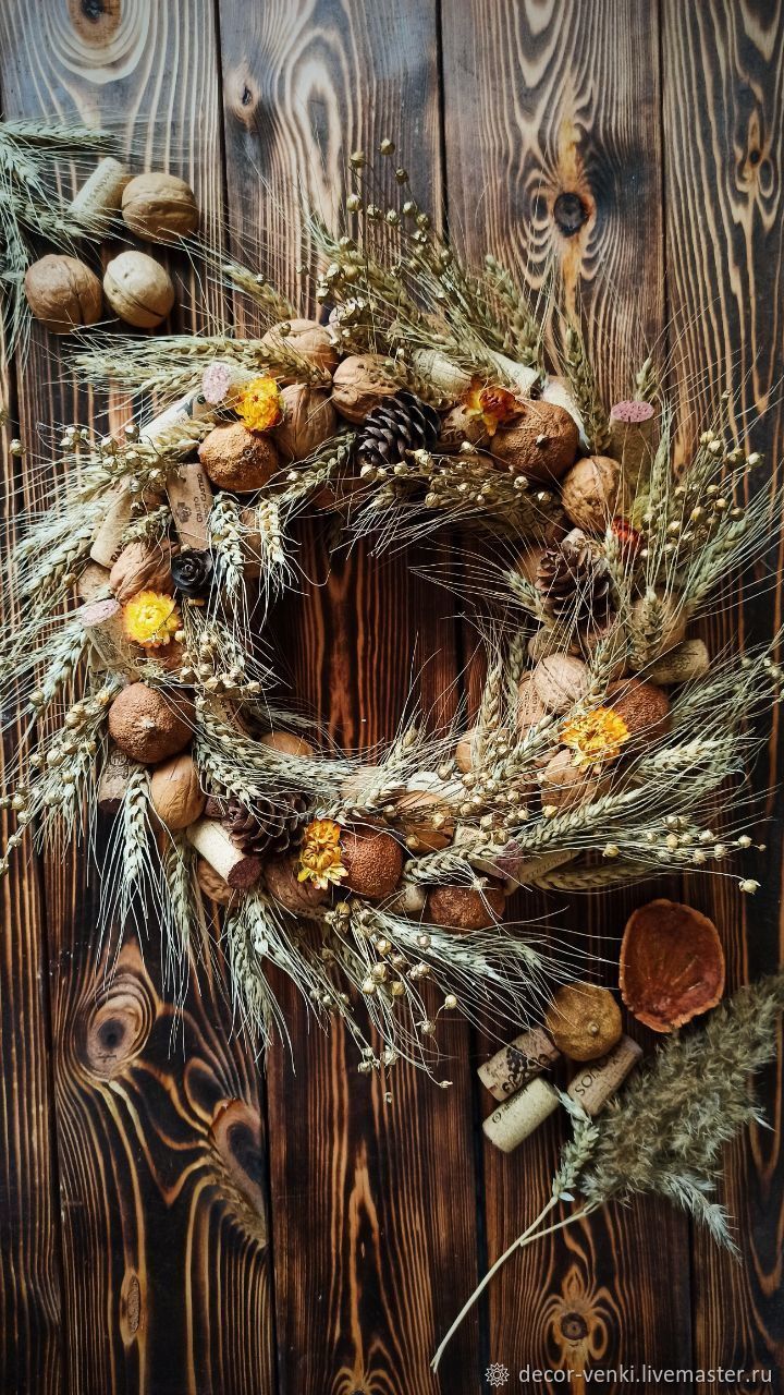 Венок из колосков в интернет-магазине на Ярмарке Мастеров | Интерьерные ...