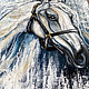 Картина с белым конем. Абстрактная картина Лошадь маслом. Картины. Картины художника  Ларисы Чигириной (larisa-chigirina). Ярмарка Мастеров.  Фото №4