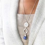 Украшения handmade. Livemaster - original item Blue sodalite pendant on a chain - light pendant with stone. Handmade.