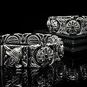 Кольцо-печатка: Мужское серебряное кольцо O&H "Warrior"