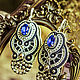 Theon soutache earrings. Blue earrings. bead earrings. Earrings. LADY-LIZA jewelry shop. My Livemaster. Фото №4
