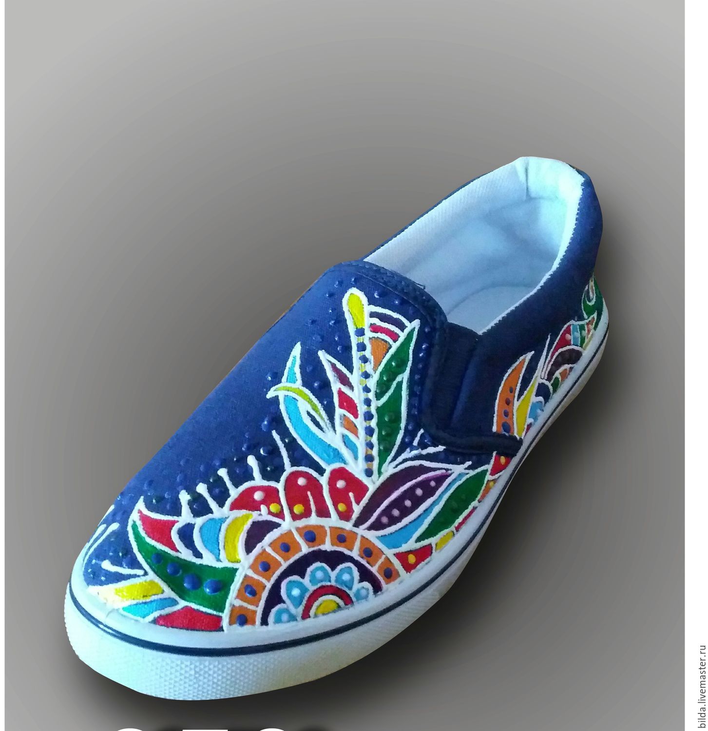 Рисунки на обуви акриловыми красками