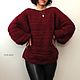  elegant jumper made of Bordeaux mohair. Jumpers. CUTE-KNIT by Nata Onipchenko. My Livemaster. Фото №4