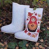 Обувь ручной работы handmade. Livemaster - original item boots: Matryoshka. Handmade.