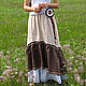 The floor-length skirt linen 'Cream-chocolate'. Skirts. Katlen-store. Online shopping on My Livemaster.  Фото №2