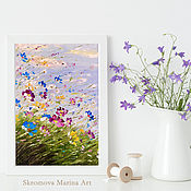Картины и панно handmade. Livemaster - original item Oil painting wild flowers. Wild flowers in oil.. Handmade.