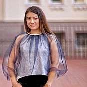 Валяная блузка - Серебро