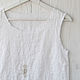 White linen top with open edges, Blouses, Tomsk,  Фото №1