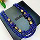 Necklace with lapis lazuli and citrine. Necklace. Magical Beauty Gems. Online shopping on My Livemaster.  Фото №2