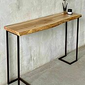Для дома и интерьера handmade. Livemaster - original item Console with a table top made of a slab of elm. Handmade.