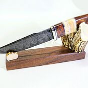 Кованый нож ручной работы, мозаичный дамаск змеиное дерево зуб мамонта