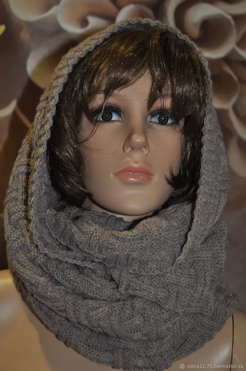 Hand-knitted snood,oversize,half-wool, Snudy1, Gryazi,  Фото №1