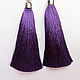 Earrings with silk tassels ' Lavender fields'. Tassel earrings. Linda (LKdesign). My Livemaster. Фото №4