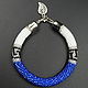 Harness bracelet knitted beaded Greek pattern red blue. Bead bracelet. KOTiYA. Online shopping on My Livemaster.  Фото №2