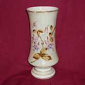 Винтаж handmade. Livemaster - original item vase. colored glass. Hand painted. The late 19th, early 20th century. Handmade.