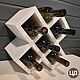 Estante de vino 'panal' rombo para botellas 6. Shelving. Color Wood. Интернет-магазин Ярмарка Мастеров.  Фото №2