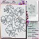 Design for machine embroidery. Contour lilies 1, Embroidery tools, Solikamsk,  Фото №1