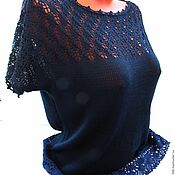 Пуловер женский вязаный из мохера