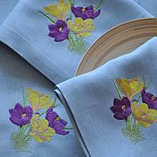 Для дома и интерьера handmade. Livemaster - original item Linen napkins with embroidery 