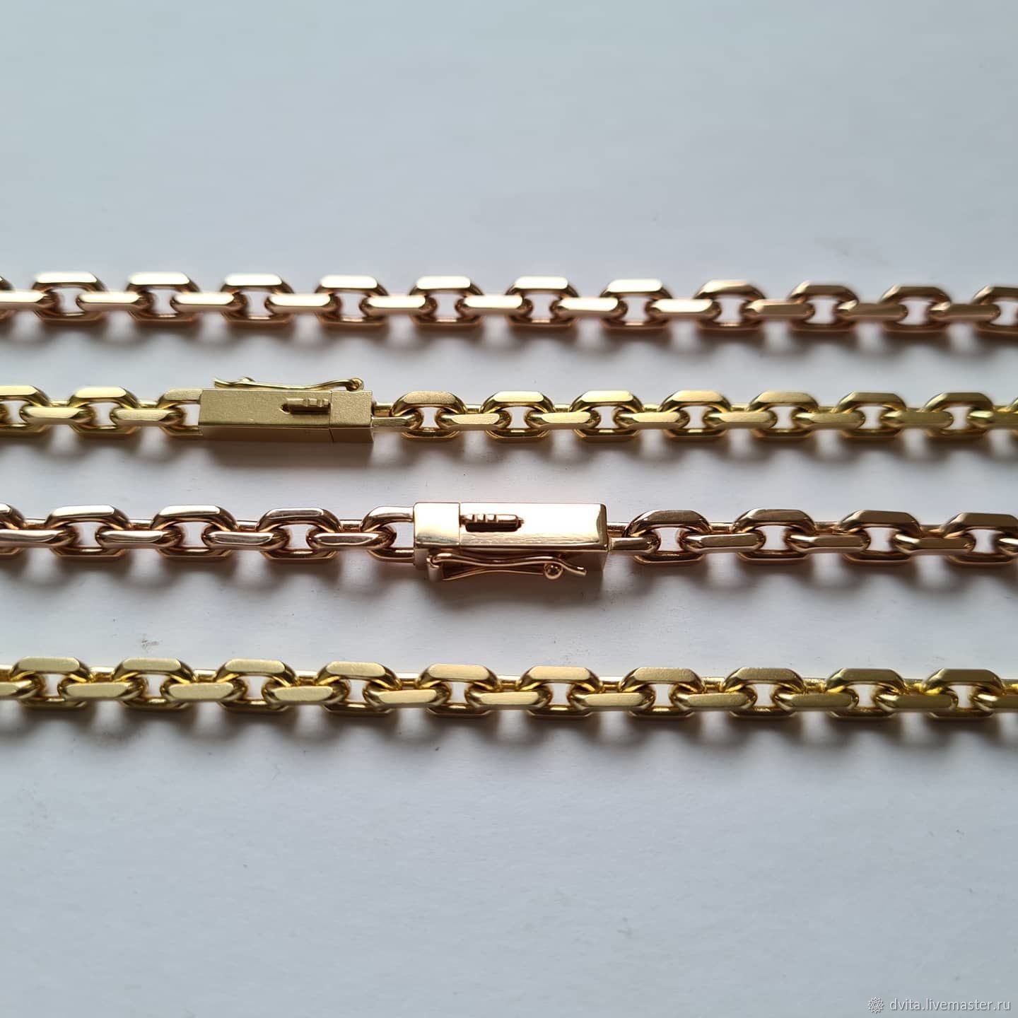 Якорное плетение цепочки золото мужские 30 грамм