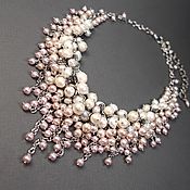 Украшения handmade. Livemaster - original item Pearl Parfait Pink And White Necklace Natural White Pink Pearls. Handmade.