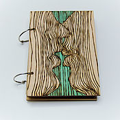 Канцелярские товары handmade. Livemaster - original item Copy of Copy of Sketchbook A6 wood cover "Lilys". Handmade.