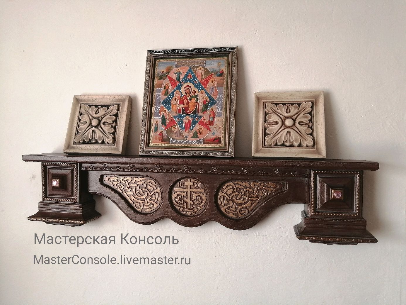 Полочка для икон прямая, иконостас - Wood Craft