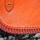 Order Orange waist and shoulder bag with embossed design. Cowboy belts and bags (bison4444). Livemaster. . Waist Bag Фото №3