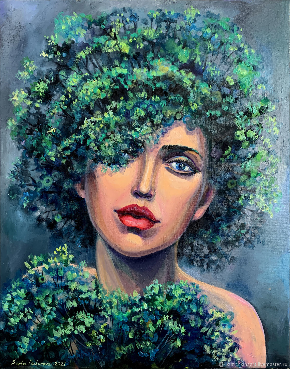Картина женщина Природа в интернет-магазине Ярмарка Мастеров по цене ...
