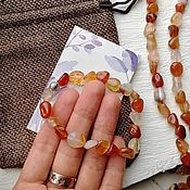 Украшения handmade. Livemaster - original item Bracelet made of natural carnelian beads. Handmade.