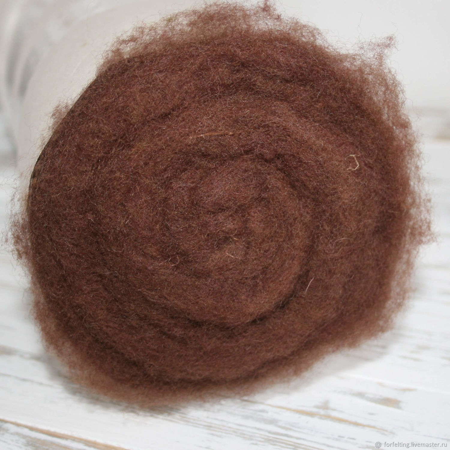 Шерсть для валяния Новозеландский Кардочес 1121 Медвежонок 50г купить в ...