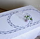 Order Tablecloth oval Cells-2 white. flax&lace. Livemaster. . Tablecloths Фото №3