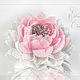 Брошь - цветок Хризантема серо - розовая. Брошь-булавка. Евгения Соколова. Ярмарка Мастеров.  Фото №6
