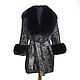 Velvet coat with black arctic fox. Coats. National Brand. My Livemaster. Фото №4
