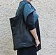 Handbag large leather Geometry with a strip of Black. Classic Bag. Katorina Rukodelnica HandMadeButik. My Livemaster. Фото №4