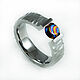Titanium ring with timascus Ti 1003 textured, Rings, Moscow,  Фото №1