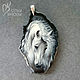 Custom-made WHITE HORSE pendants-jewelry painting on stone. Pendant. Olga Kniazeva | Jewelry painting. My Livemaster. Фото №5