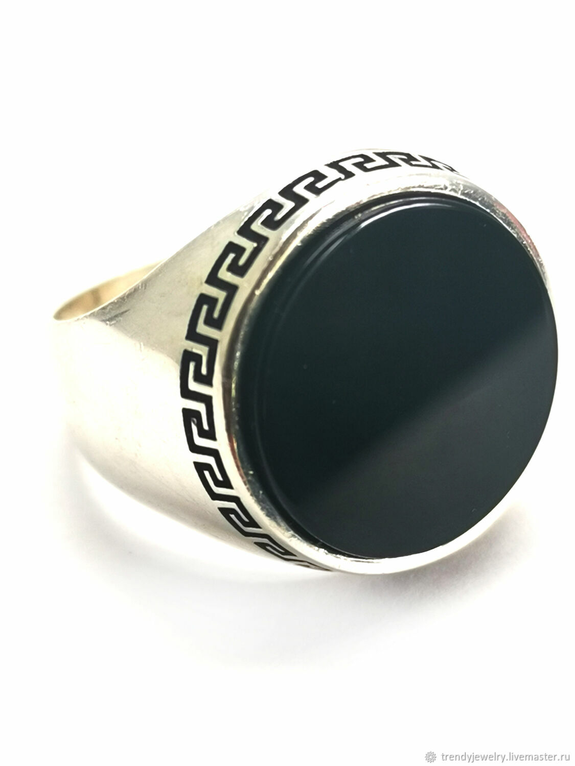 Перстень черный Морион