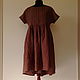 Linen dress oversize Chocolate. Dresses. pugovkino delo (Pugovkino-delo). My Livemaster. Фото №6
