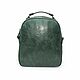  Women's Backpack leather Green Gloris Mod. R26t-632-1, Backpacks, St. Petersburg,  Фото №1
