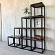 Modular rack made of solid elm in the Loft style 'Kvadro', Shelving, Ivanovo,  Фото №1
