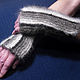 Women's knitted mittens Black and White blues. Mitts. Warm Yarn. Online shopping on My Livemaster.  Фото №2