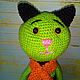 Soft toys: Striped cat with a scarf. Stuffed Toys. Lace knitting workshop. Lidiya.. My Livemaster. Фото №5