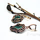 Classic Copper Emerald Vintage Earrings. Earrings. moyaksessyar. My Livemaster. Фото №6