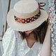 Женская шляпка с лентой в горошек. Шляпы. Diana Pavlovskaya. Ярмарка Мастеров.  Фото №4